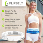 FlipBelt Zipper - White - XL, White, X-Large