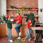 H-Style Christmas Games, 2 Sets Reindeer Antler Ring Toss Game For Christmas Party Games And Holiday Games Family Christmas Infl