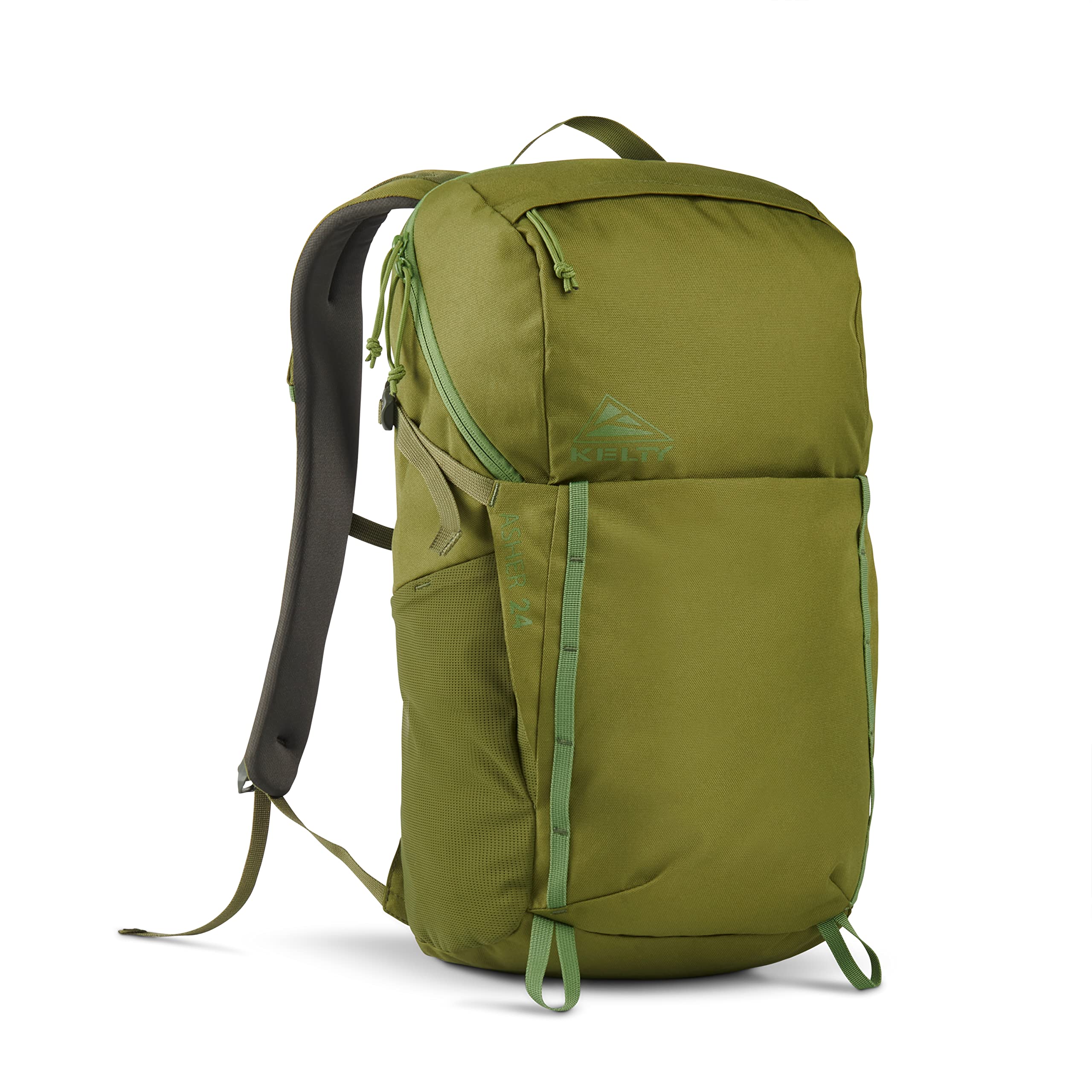 Kelty Asher Backpack, Daypack to Multi-Day Backpacking Capacity, Hiking, Lightweight Travel Pack, Internal Frame (24L Moss)