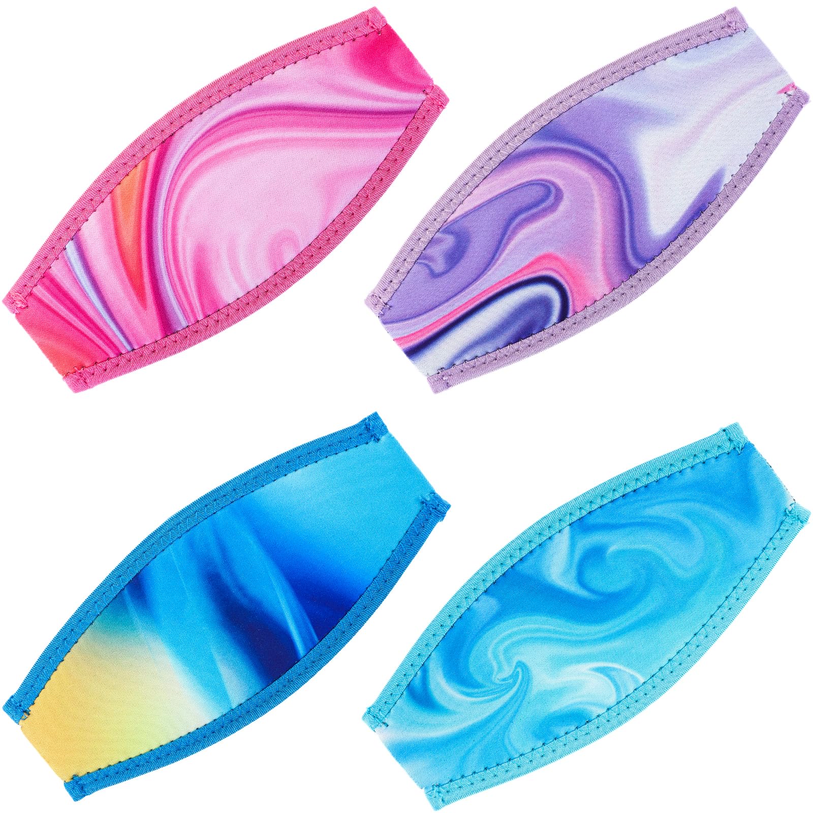 Xuhal 4 Pcs Neoprene Mask Strap Cover Neoprene Diving Mask Straps Swimming Dive And Snorkel Mask Strap Comfortable Non Slip Hair