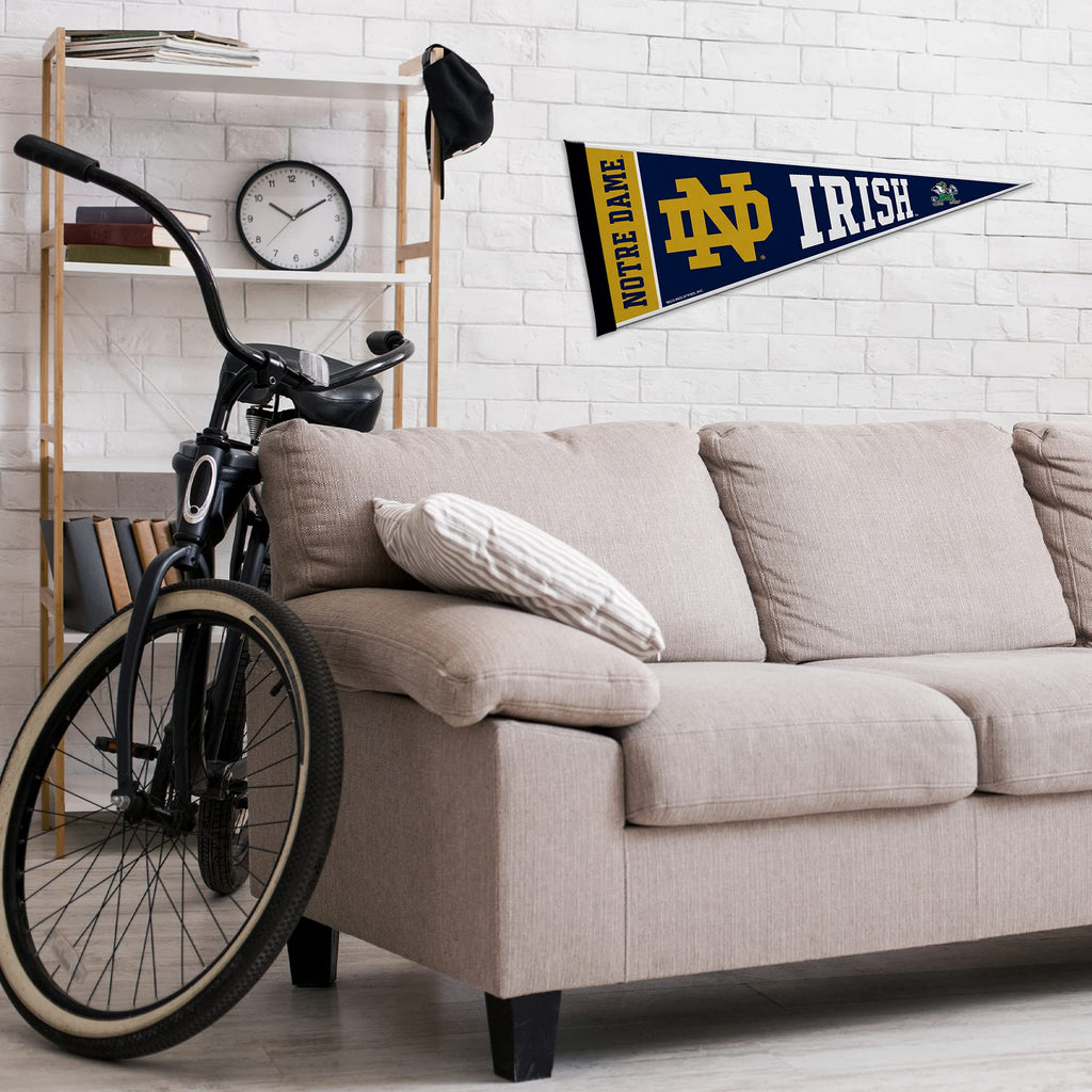 Rico Industries Ncaa Notre Dame Fighting Irish - Nd Exclusive 12'' X 30'' Felt Wall D  Cor Pennant - Great For Home/Bed Room/Man