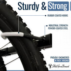 Teal Triangle Freestanding 5 Bike Storage Rack, The Original G-Bike, Indoor Garage Floor Stand, Bicycle Organizer