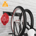 Ultrawall Bike Rack, Garage Bike Rack Wall Mount For 2 Bicycle And 1 Helmet, Heavy Duty Bike Storage For Home Space Saving Holds