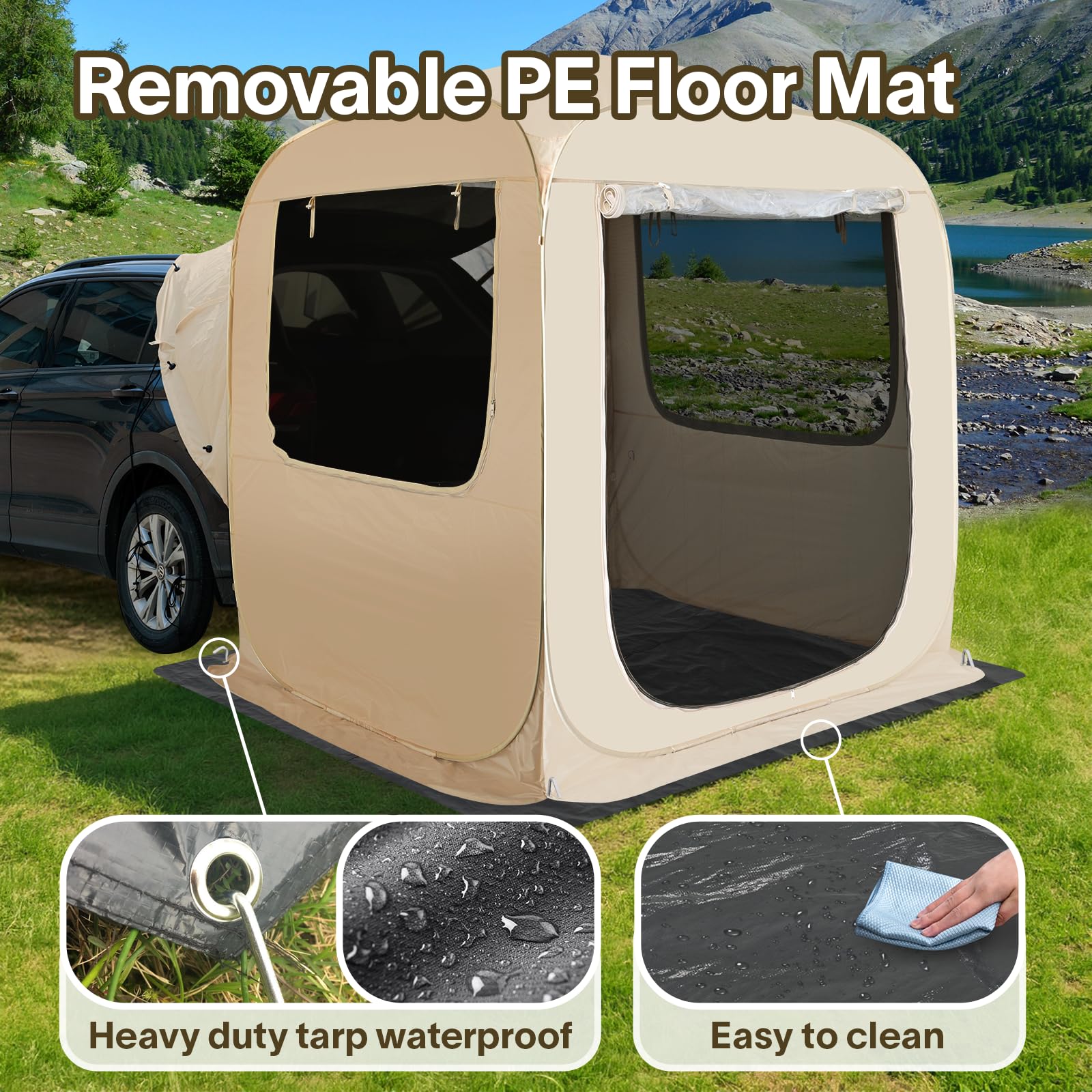Alvantor Pop Up Screen House, 4 In 1 Outdoor Camping Tent,6'X6'Screen Room With Mosquito Netting &Waterproof Pvc, Suv Tent With