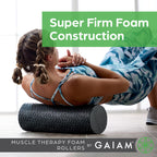 Gaiam Restore Foam Roller For Muscle Massage - 36'' Long Foam Roller, Deep Tissue Muscle Massager For Sore Muscles & Stimulation