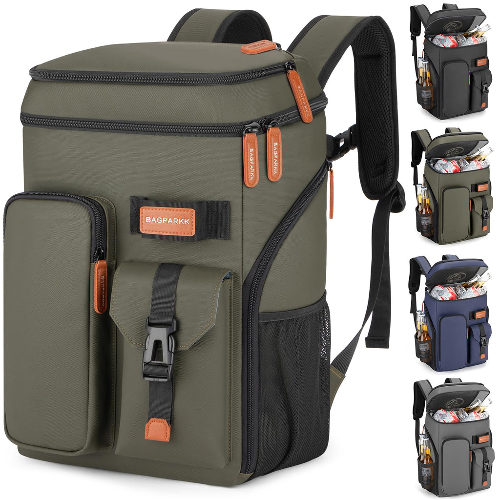 Insulated Cooler Backpack,33 Cans Multifunctional Double Deck Leakproof Cooler Bag With Sternum Strap,Large Capacity Lightweight