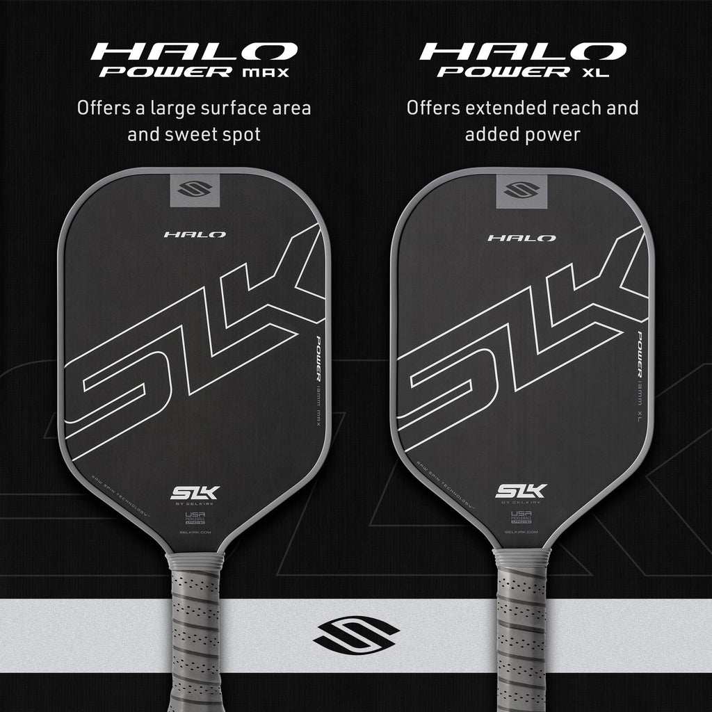 Selkirk Slk Halo Power Max Pickleball Paddle | Raw Carbon Fiber Pickleball Paddle With A Rev-Core Power Polymer Core | The Pickl