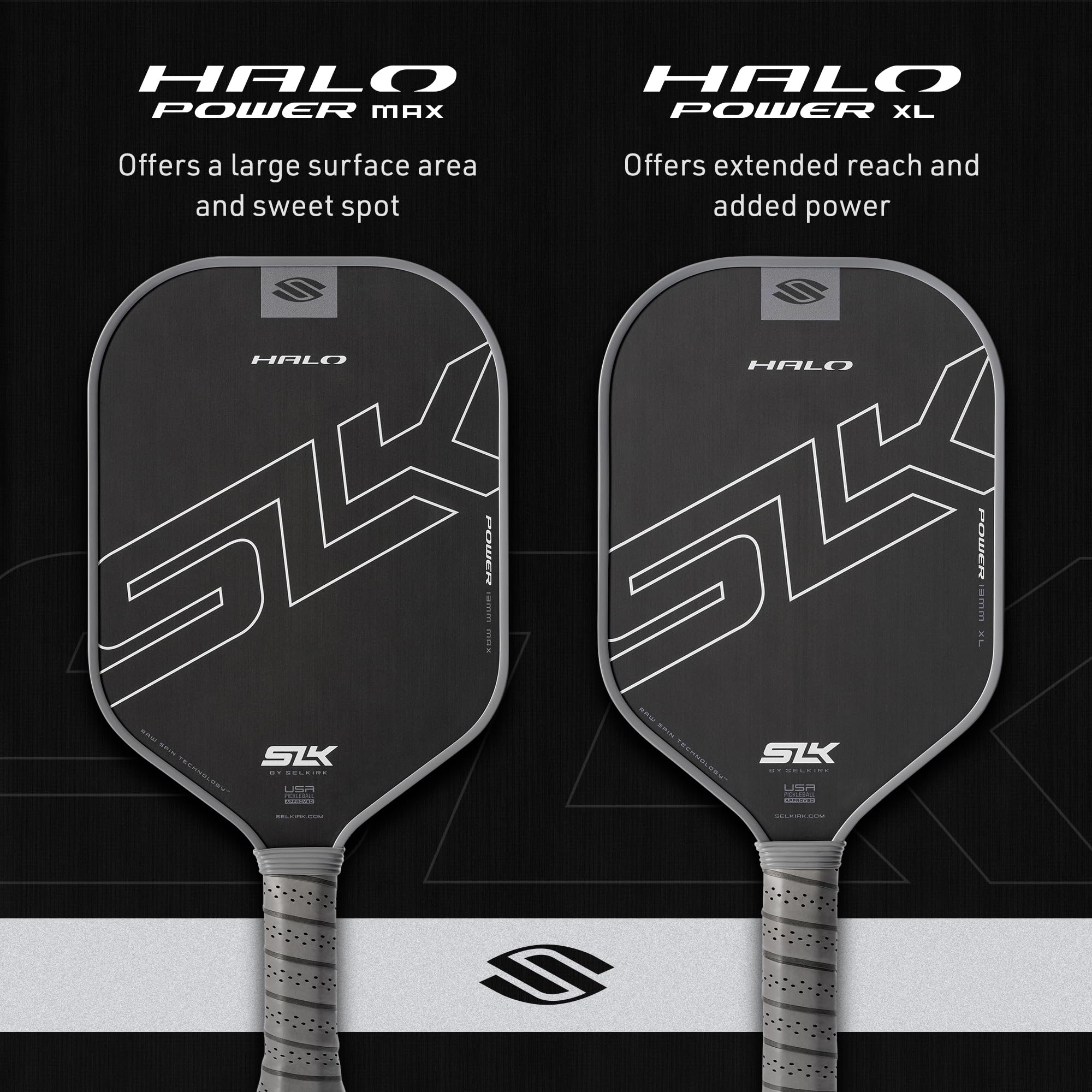 Selkirk Slk Halo Power Max Pickleball Paddle | Raw Carbon Fiber Pickleball Paddle With A Rev-Core Power Polymer Core | The Pickl