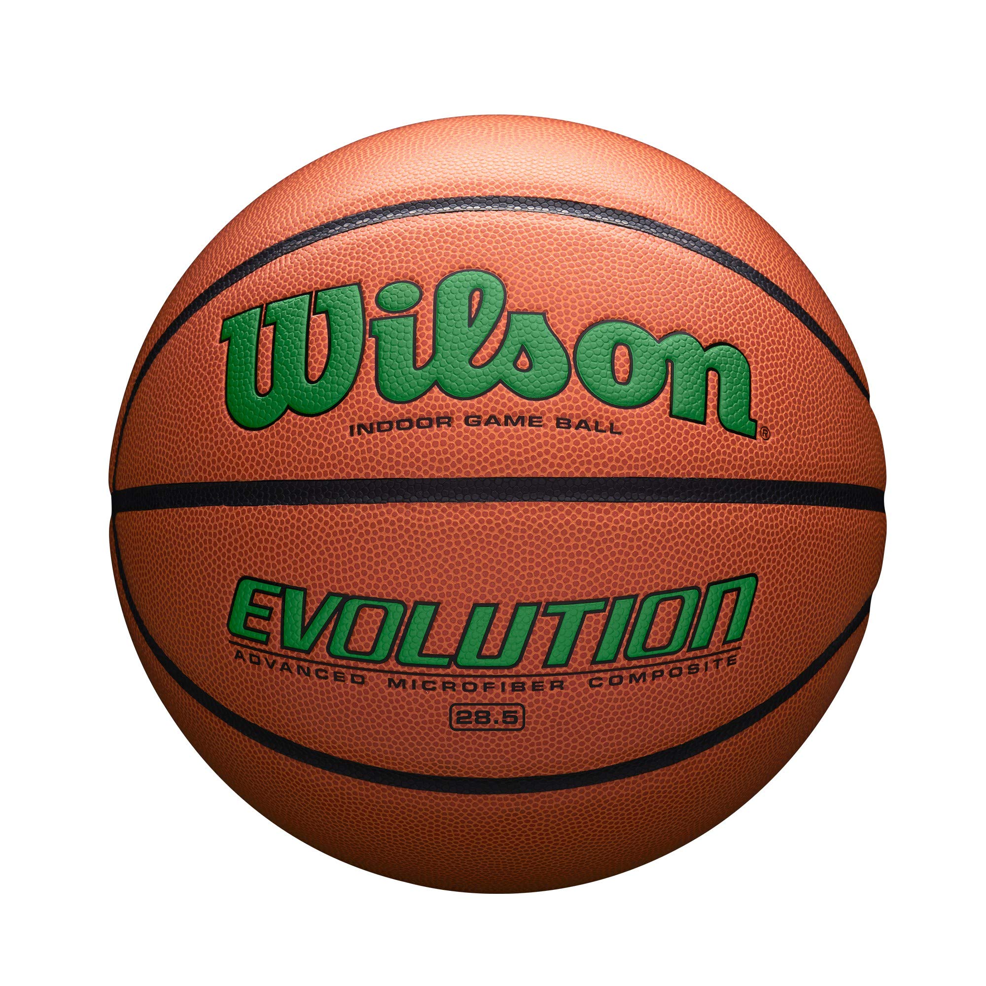 Wilson Evolution Indoor Game Basketball, Green, Size 7 - 29.5