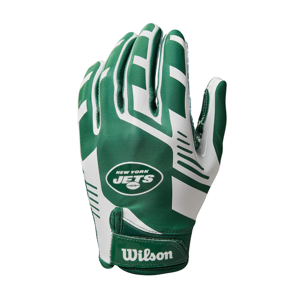 Wilson Nfl Stretch Fit Football Gloves - Youth, New York Jets