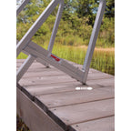 Extreme Max 3005.3380 Heavy Duty Aluminum Pontoon & Dock Ladder - 4 Steps, 15'' Wide Steps, 45'' Below-Deck Reach, 300 Lbs. Weig