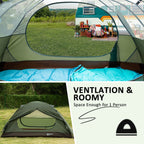 Bessport Camping Tent 1 Person Tent Waterproof Two Doors Backpacking Tent Easy Setup Lightweight For Outdoor, Hiking Mountaineer
