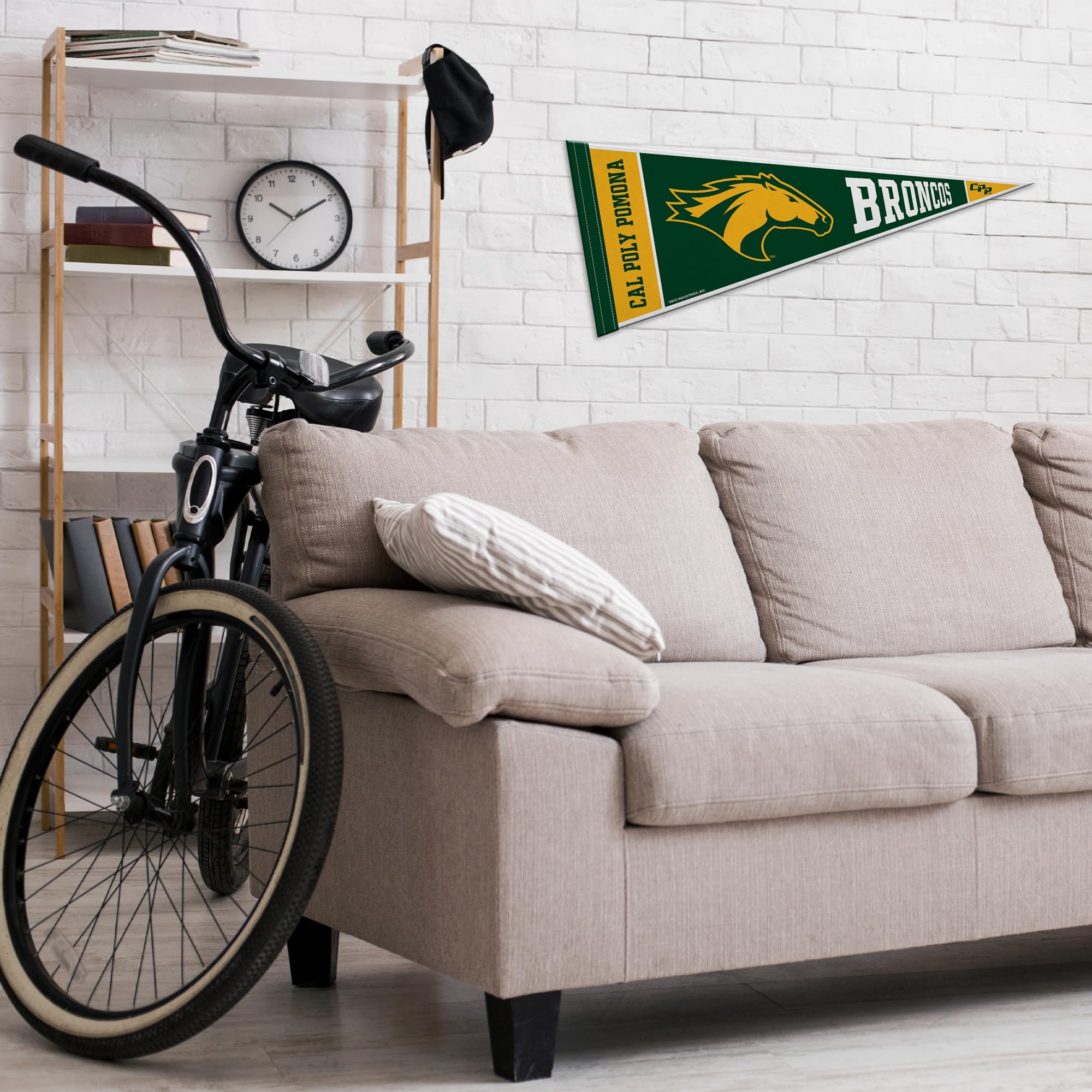 Rico Industries Ncaa Cal Poly Pomona Broncos 12'' X 30'' Felt Wall D  Cor Pennant - Great For Home/Bed Room/Man Cave D  Cor