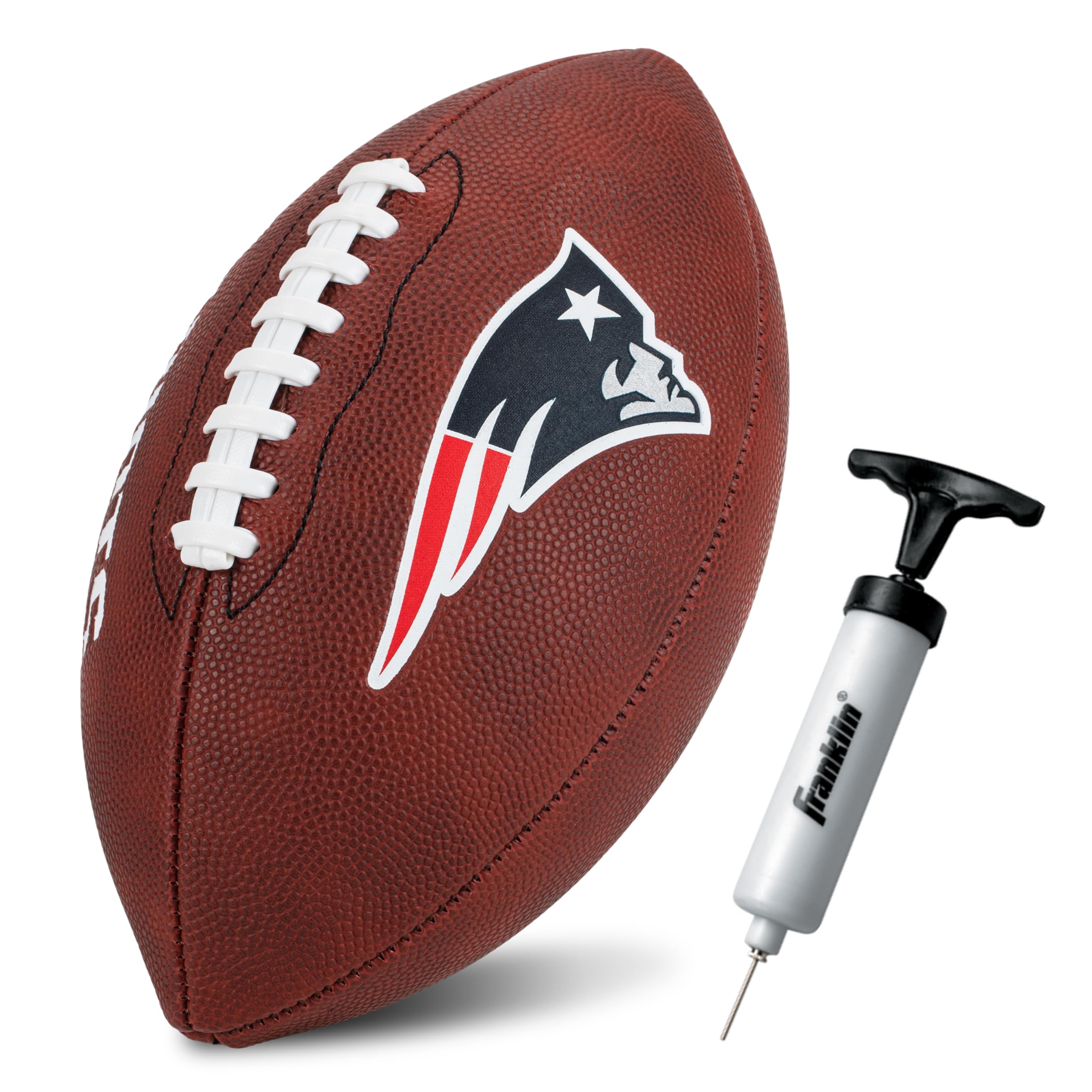 Franklin Sports Nfl New England Patriots Football - Youth Junior Size Football For Kids - Official Nfl Team Logo + Colors Youth