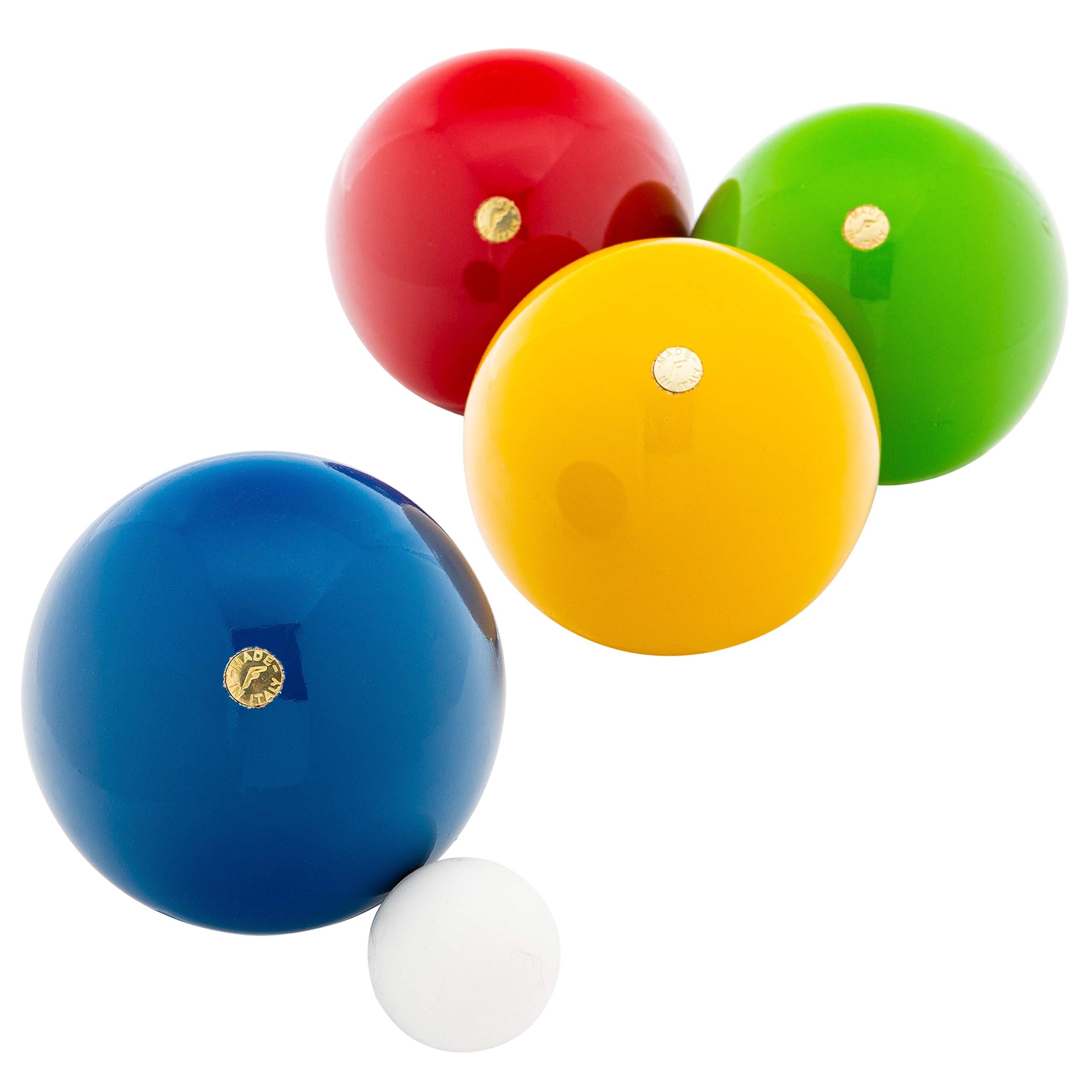 Franklin Sports 100Mm Bocce Ball Set - 8 Wooden Bocce Balls And 1 Pallino - Beach, Backyard Lawn Or Outdoor Party Game - Made In