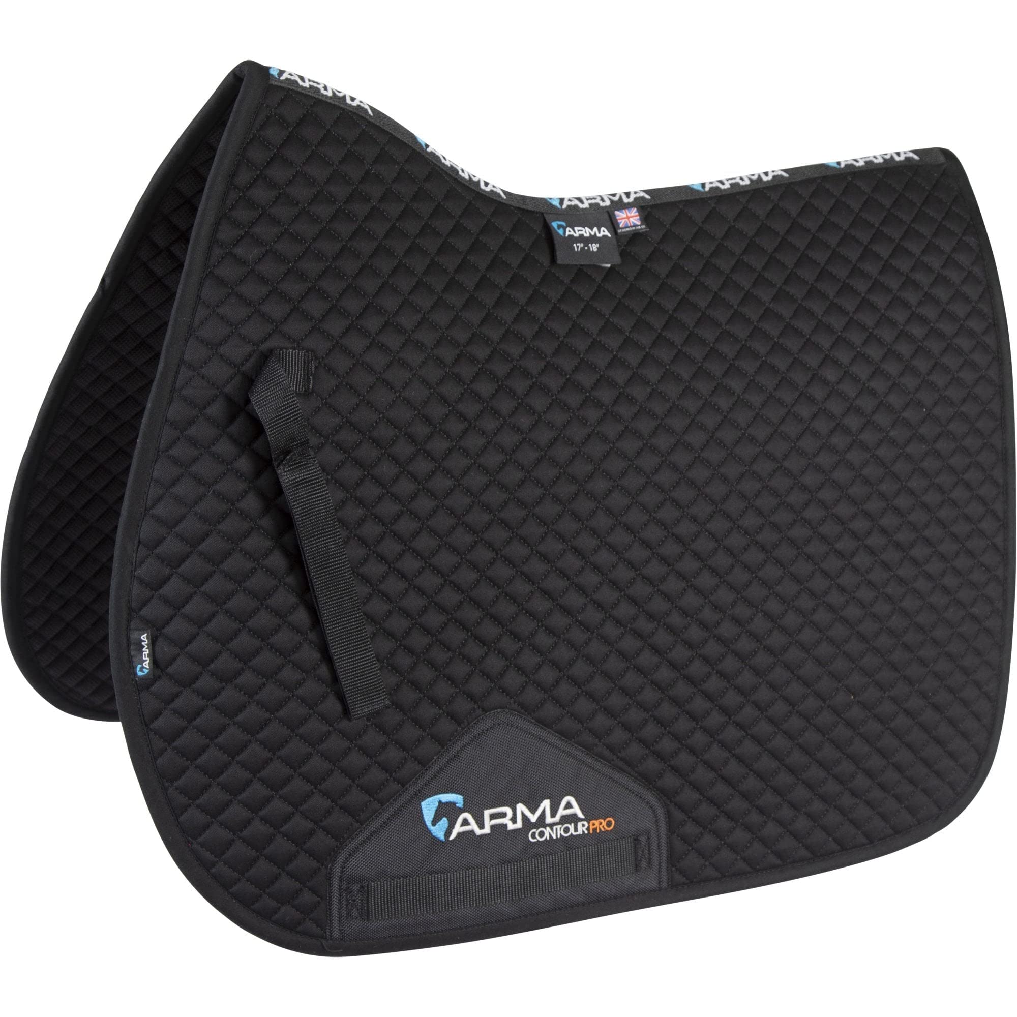Shires Arma Quilted Saddlecloth (Black, 17''-18'')