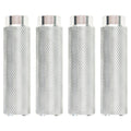 Zelerdo 2 Pairs Aluminum Alloy Bike Pegs For Mountain Bike Cycling Rear Stunt Pegs Fit 3/8 Inch Axles (Pure Silver, 100X28 Mm)