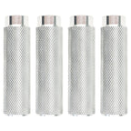 Zelerdo 2 Pairs Aluminum Alloy Bike Pegs For Mountain Bike Cycling Rear Stunt Pegs Fit 3/8 Inch Axles (Pure Silver, 100X28 Mm)