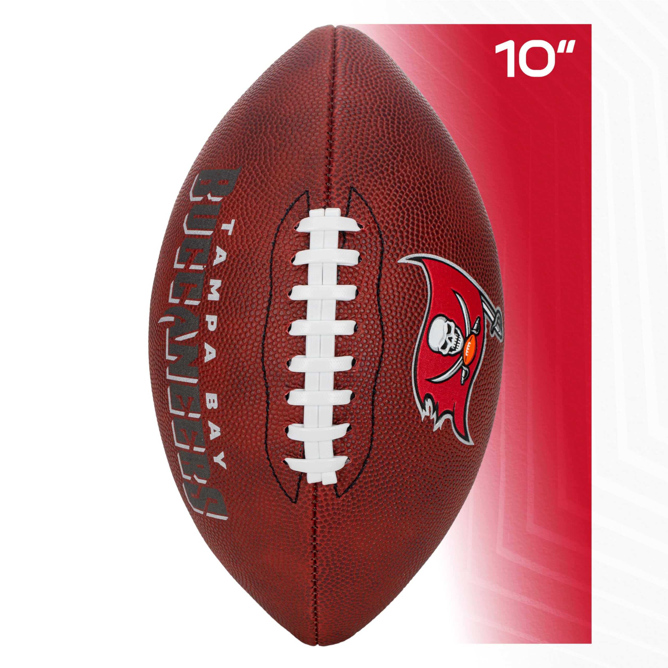 Franklin Sports Nfl Tampa Bay Buccaneers Football - Youth Junior Size Football For Kids - Official Nfl Team Logo + Colors Youth