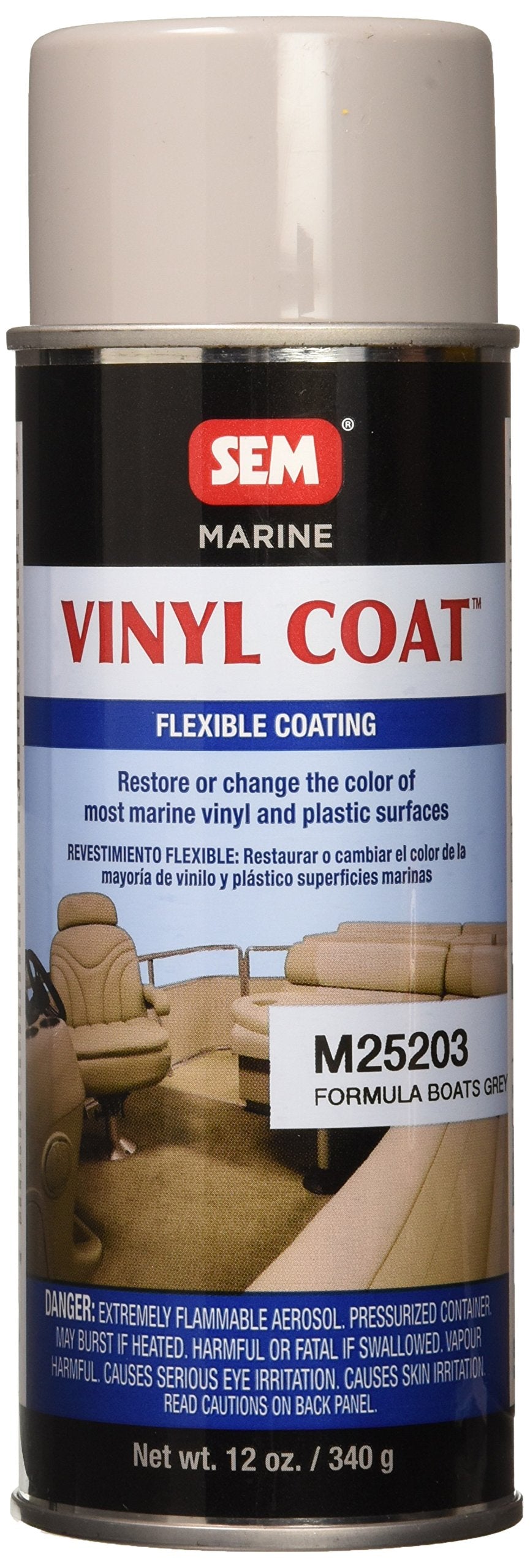 Sem M25203 Formula Boat Grey Marine Vinyl Coat - 16 Oz.