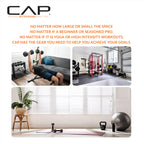 CAP Barbell 12 LB Rubber Coated Hex Dumbbell Hand Weight - Single | Black Handle