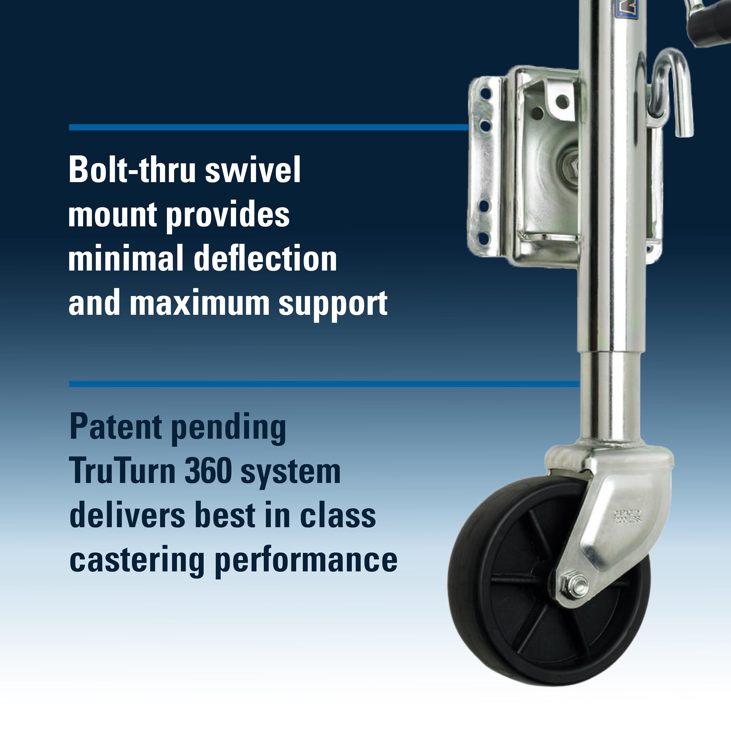 Fulton Xp10 0101 Swivel Trailer Tongue Jack, 1200 Lbs. Capacity