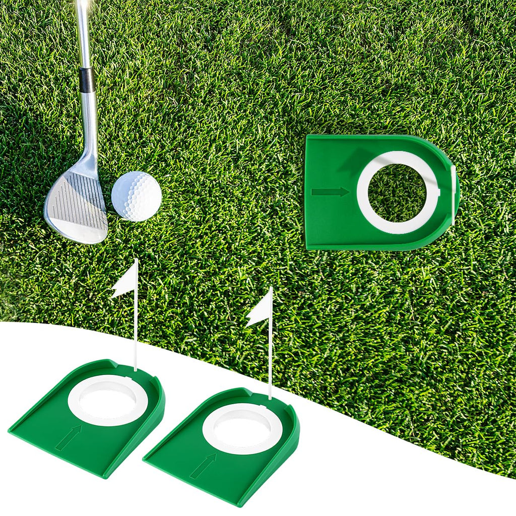 2 Pack Golf Putting Cup With Flag Indoor Golf Putting Hole Golf Hole Training Aids