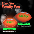 Glowcity Glow In The Dark Football - Light Up, Youth Size Footballs For Kids - Led Lights And Pre-Installed Batteries Included