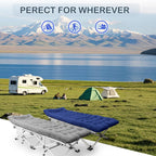 Camping Cot With Comfortable Mattress, 1 Pack Folding Camping Cots, Cots For Sleeping Camping Bed Heavy Duty Folding Cot With Ca