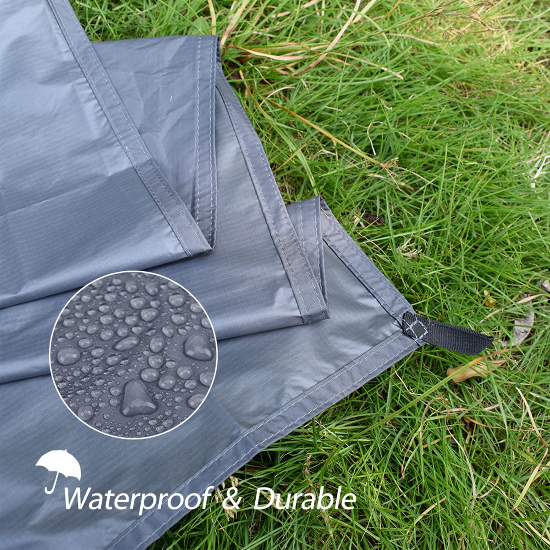 Geertop 1 Person Ultralight Waterproof Tent Tarp Footprint Ground Sheet Mat, For Camping, Hiking, Picnic (4 Sizes)