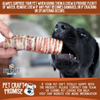 Pet Craft Supply All Natural Healthy Beef Trachea Bones Dog Chews Treats For Aggressive Chewers Long Lasting Rawhide Free Made I