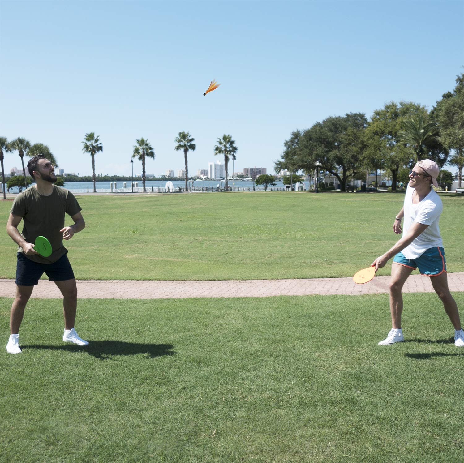 Funsparks Paddle Ball Jazzminton Game - All-Season Indoor/Outdoor Racquet Game For Active Play