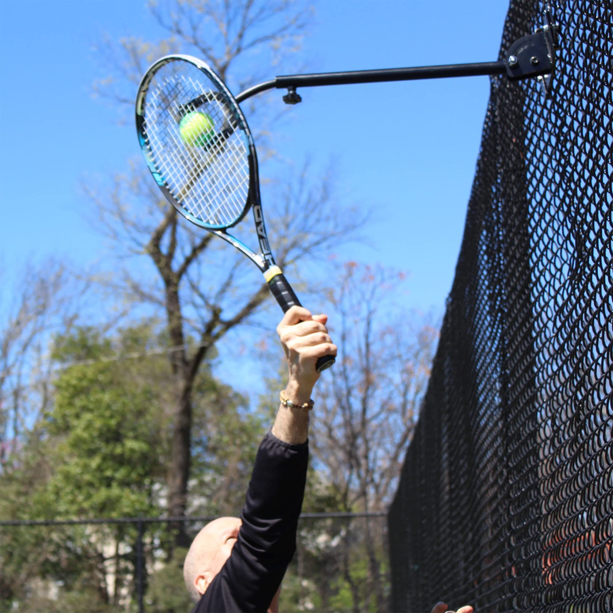 Topspin Solution - Tennis Training Aid | Practice Nearly All Shots In Tennis Anywhere | Attaches Indoors & Outdoors | All Ages A