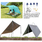 Tent Poles Holders,Sturdy Pole Anchor With Spike For Sunshade, Flag,Perfect For Camping Fly Tarps Rods,Trekking Poles (Set A)