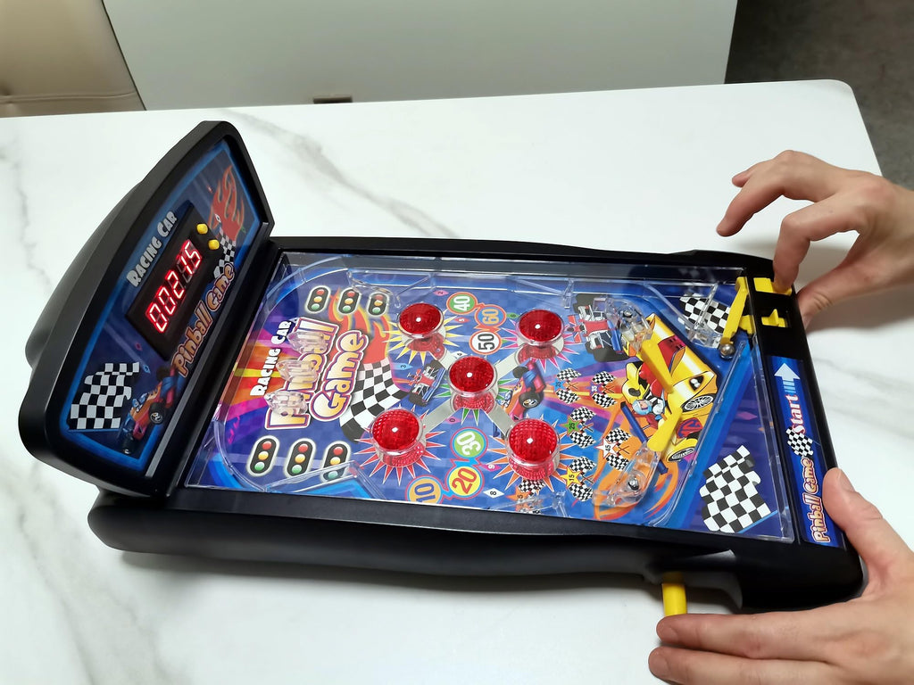 Trisquirrel Pinball Machine Electronic Tabletop Pinball Game 16.5 Inch With Lights & Sounds  Led Digital Scoreboard--Ideal For F