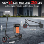 Qlaway Electric Scooter for Adults - 2-in-1 Seat Box, 8.5 Solid Tire, Powerful 350W Motor, Top Speed 19 MPH, Max 16 Miles Ranges