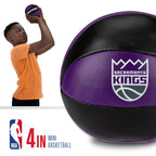 Franklin Sports Nba Sacramento Kings Toy Basketballs - 2 Pack Of Kids Soft Mini Basketballs For Over The Door + Indoor Hoops - N