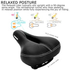Daway Comfortable Wide Bike Seat - C10 Soft Foam Padded Exercise Bicycle Saddle For Men Women Seniors, Shock Absorbing, Universa