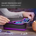 Casemaster By Gld Products Plazma Plus Dart Case Black With Amethyst Zipper And Phone Pocket, Amethyst Trim