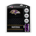 Team Golf Nfl Baltimore Ravens Gift Set: Embroidered Golf Towel, 3 Golf Balls, And 14 Golf Tees 2-3/4'' Regulation, Tri-Fold Tow