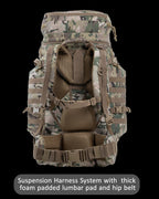 Xmilpax Large Military Backpack Army Rucksack Tactical Molle Pack For Camping Backpacking Hunting Bushcraft Adventure 70L