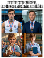 Bstwarm Goat Medal - 3' Heavy Duty Goat Necklace, Double-Sided 3D Engraved Championship Trophy For Sports Awards, Mvp Gifts & Co