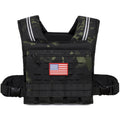 KRYLIX Tactical Weighted Vest Adjustable for Men and Women 0-40lbs Military Camo Black Color Options Heavy Duty Workout Vest wit