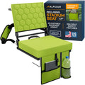 Folding Reclining Stadium Seats With Back Support For Bleachers, Bleacher Chairs With Back And Cushion Seating For Football, Cam