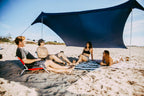 Neso Tents Grande Beach Tent, 7Ft Tall, 9 X 9Ft, Reinforced Corners And Cooler Pocket (Navy)