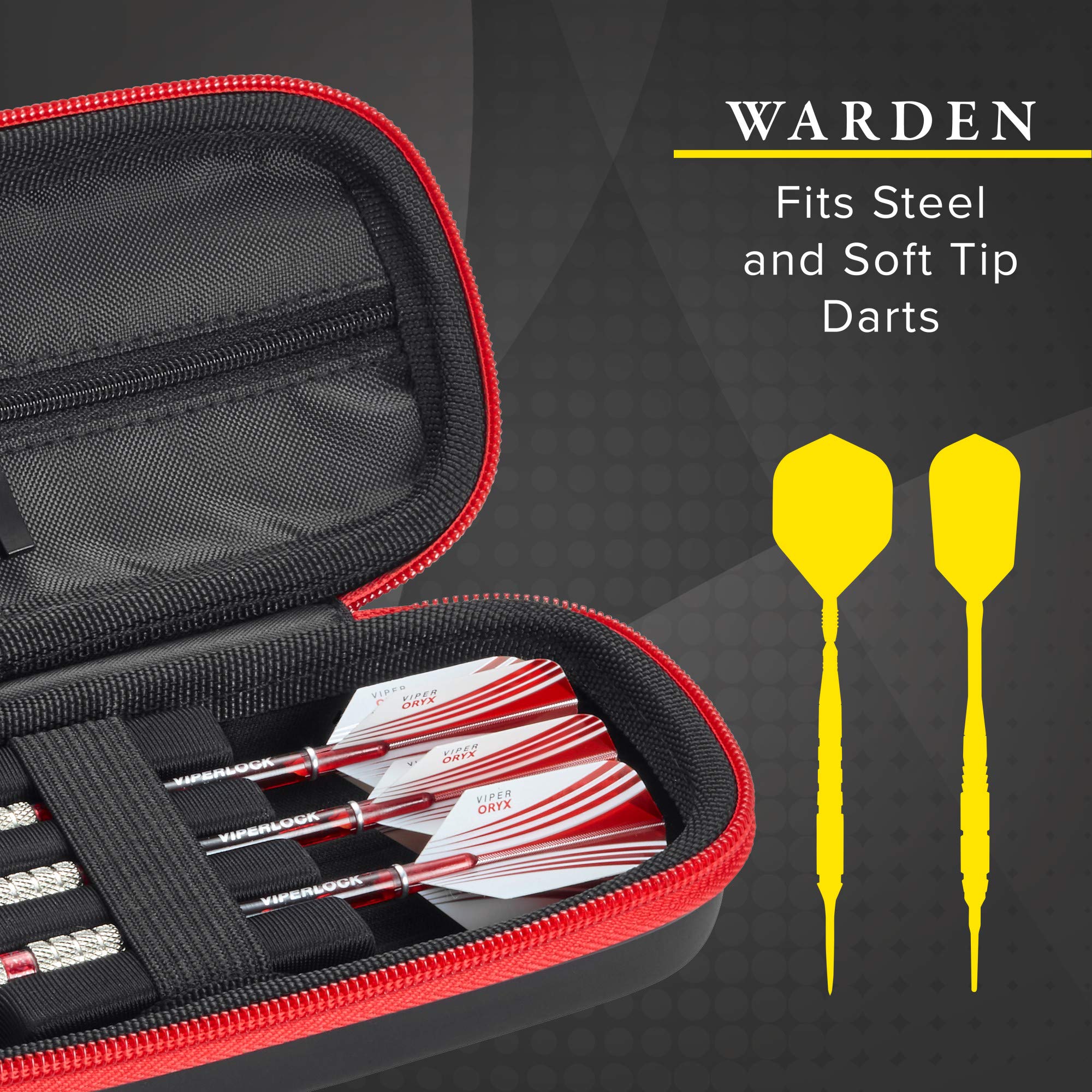 Casemaster By Gld Products 36-0600-02 Warden Dart Case, Red Zipper, 36-0600-02