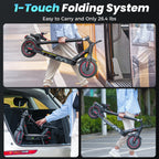 iScooter Electric Scooter, 12 Miles Range, 18 Mph Top Speed, Foldable Scooter Electric with 8.5 Pneumatic Tire, Double Braking