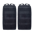 Tacticool 2 Pack Molle Pouches - Tactical Compact Water-Resistant Edc Pouch (2 Pack-Black)