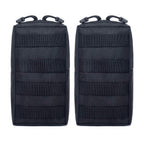 Tacticool 2 Pack Molle Pouches - Tactical Compact Water-Resistant Edc Pouch (2 Pack-Black)