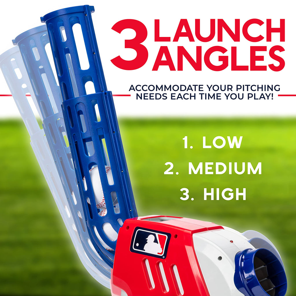 Franklin Sports Kids Mlb Pitching Machine - Mlb Baseball Pitching Machine For Kids Batting Practice - Mlb Power Pitcher With Adj